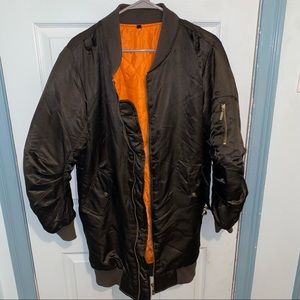 Longline bomber jacket